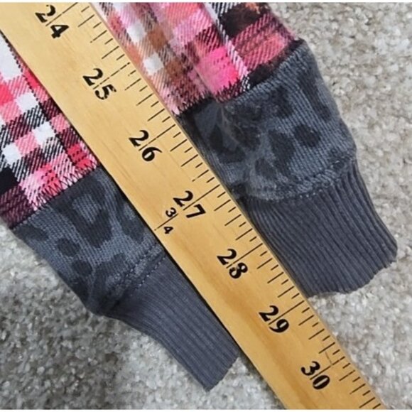 OOAK Upcycled Flannel Shacket Jacket Normal Is Boring Sassy Humor Pockets Size M - Picture 14 of 16